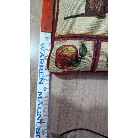 Decorative Apples Tapestry Throw Pillow Fruit Cart Design Farmhouse 16x12" - Picture 6 of 6